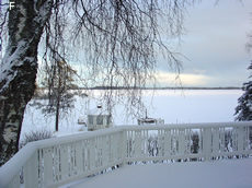 Balkon im Winter