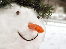 Schneeman zu Weihnachten